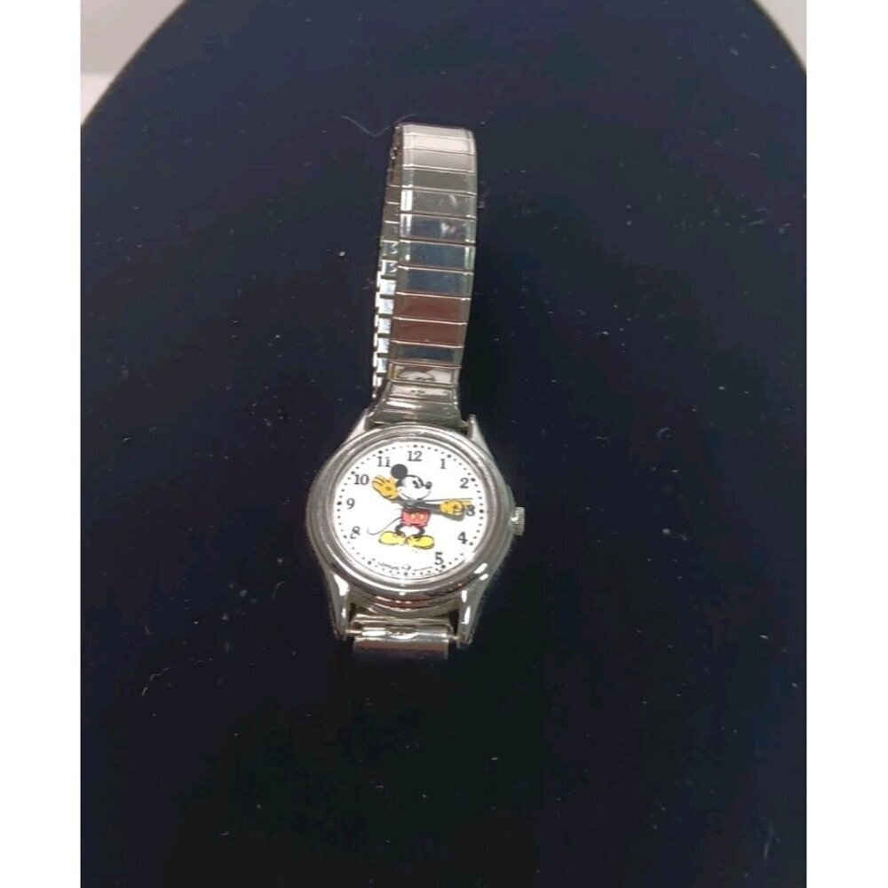 Vintage Lorus Disney Mickey Mouse Watch Women Silver Tone Untested